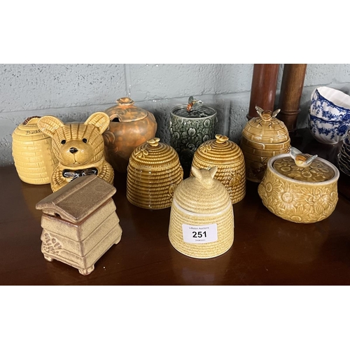 251 - Collection of honey pots