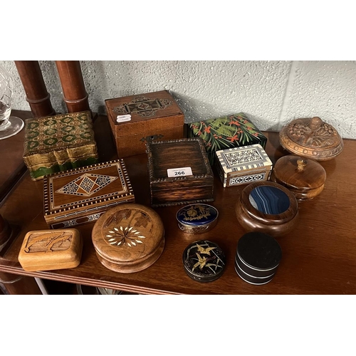 266 - Collection of decorative boxes