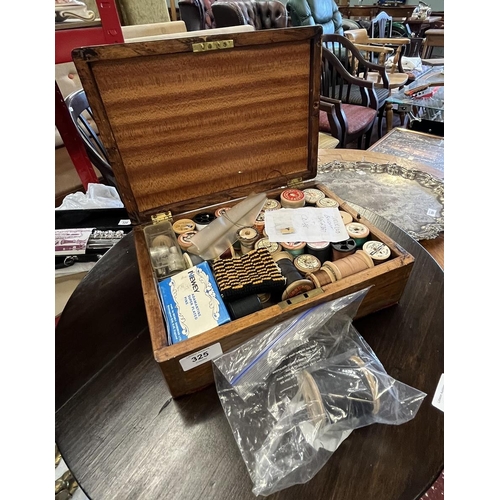 Sewing box & contents