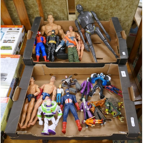 449 - 2 boxes of action hero figures