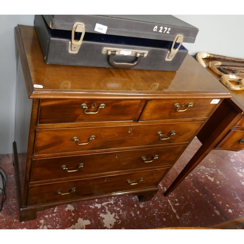 460 - Mahogany chest of 2 over 3 drawers - Approx size W: 80cm D: 42cm H: 83cm