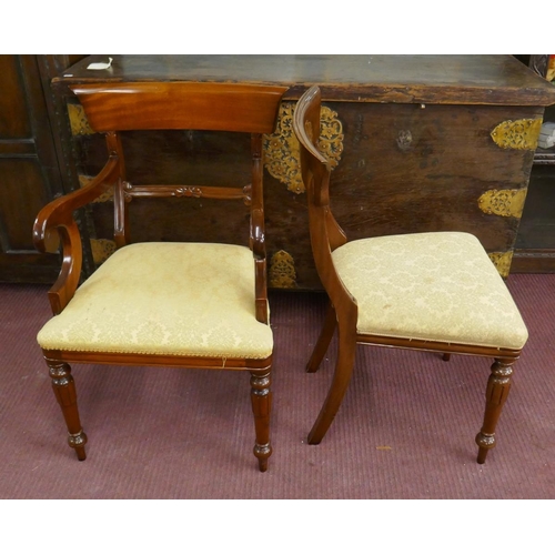 461 - Set of 8 William IV style dining chairs to include 2 carvers