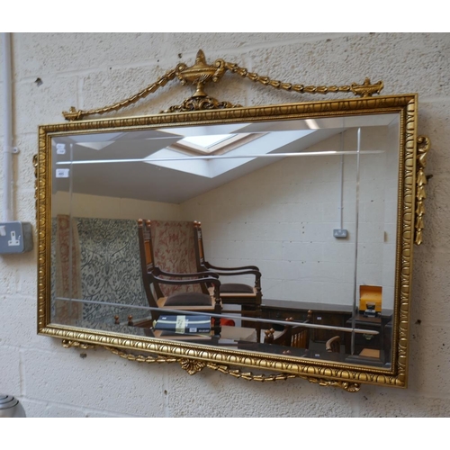 485 - Ornate gilt framed bevelled glass mirror