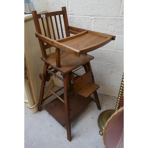 486 - Metamorphic childs high chair/table