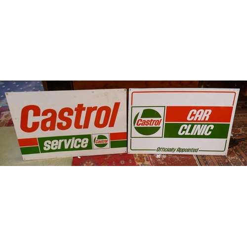 514 - 2 Castrol Oil metal advertising signsapprox 60cm x 92cm