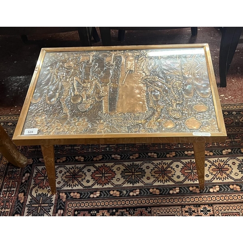 528 - Handmade Zambian copper table