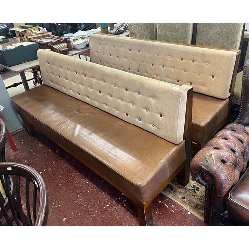 539 - Pair of upholstered bench seats