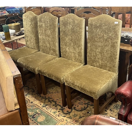 540 - 8 high backed upholstered dining room chairs