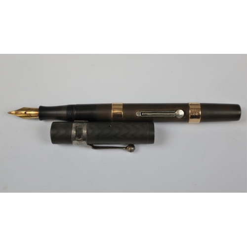 139 - Original Waterman fountain pen with 2 9ct gold bands