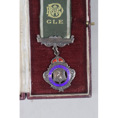 164 - Hallmarked silver Masonic medalion