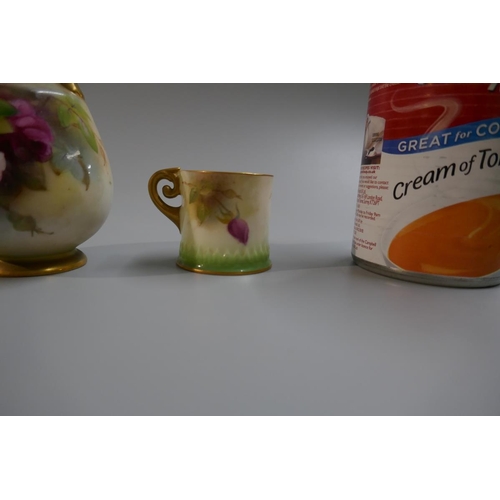 201 - Royal Worcester vase and cup