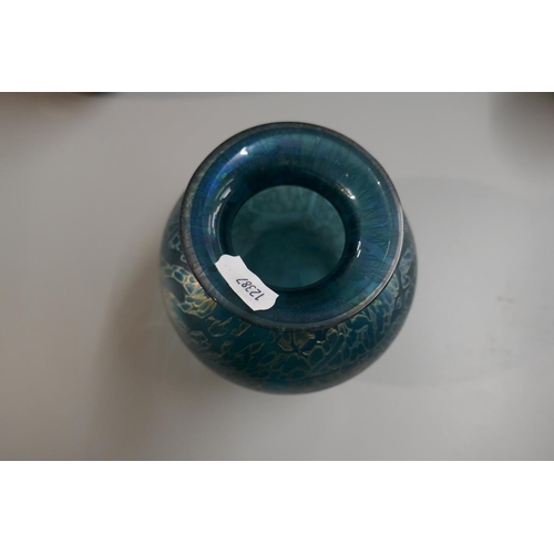 204 - Poole pottery vase together with a Royal Brierly glass vase