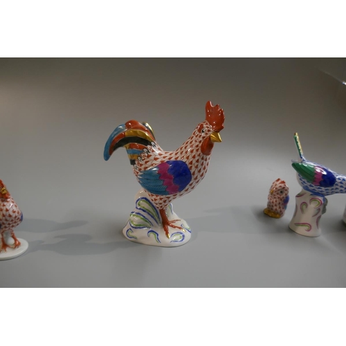 207 - Collection of Herend hand painted bird figurines