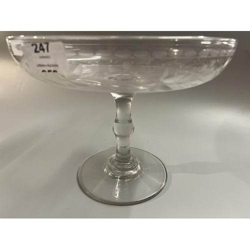 247 - Victorian glass cake stand