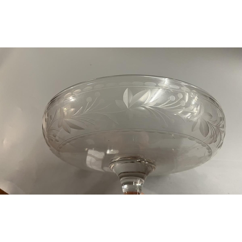 247 - Victorian glass cake stand