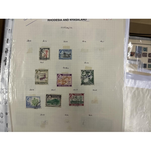 288 - Stamps - Rhodesia range on album pages