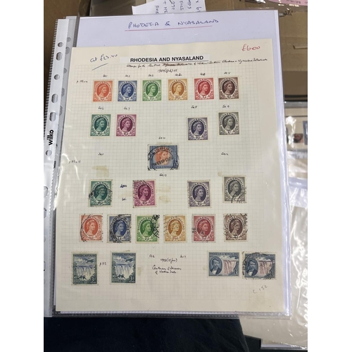 288 - Stamps - Rhodesia range on album pages