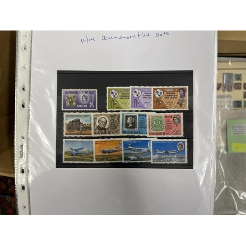 288 - Stamps - Rhodesia range on album pages