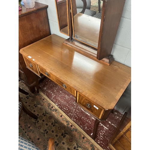 370 - Inlaid mahogany dressing table A/F