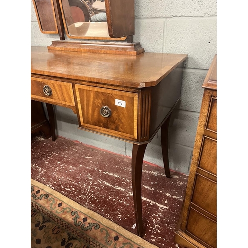 370 - Inlaid mahogany dressing table A/F