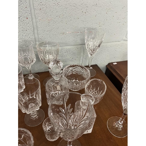 372 - Collection of glass to include decanters