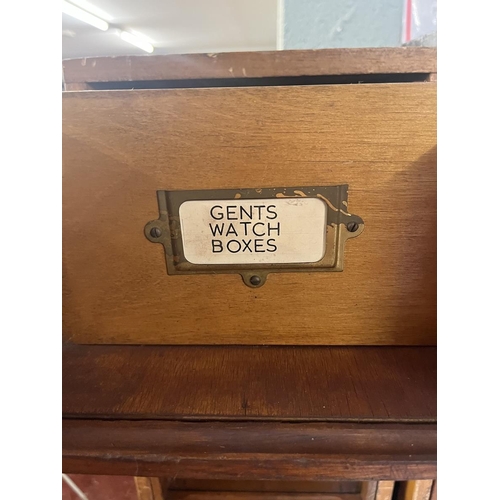 383 - 2 vintage watch makers cabinets