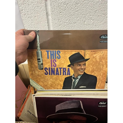 397 - Collection of vinyl records to include many Frank Sinatra