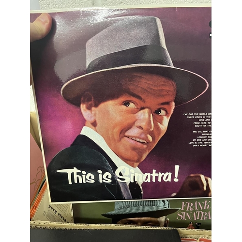 397 - Collection of vinyl records to include many Frank Sinatra