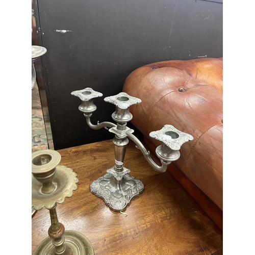 445 - Collection of candlesticks and candelabra 