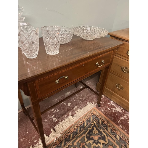 456 - Inlaid mahogany side table