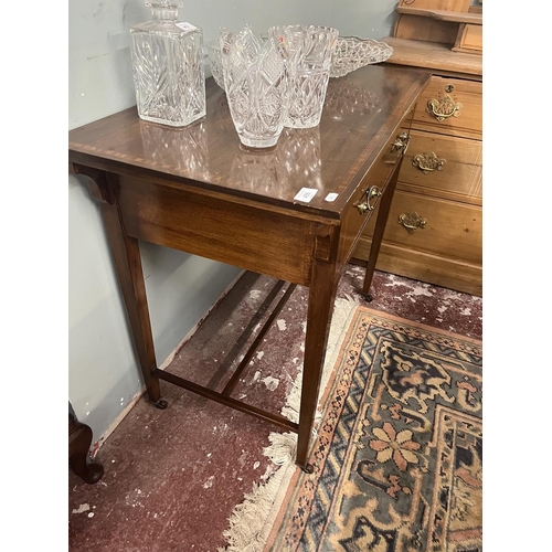 456 - Inlaid mahogany side table