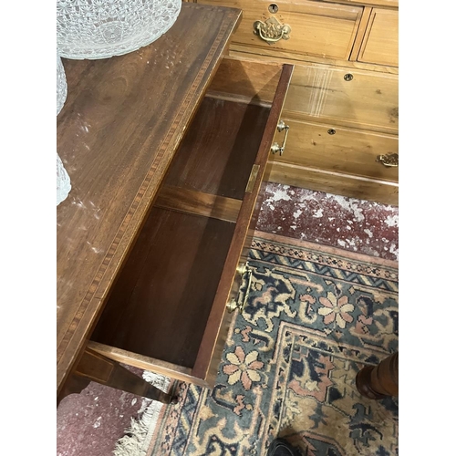 456 - Inlaid mahogany side table