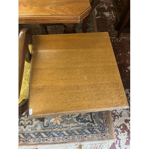 466 - Pair of oak bedside tables