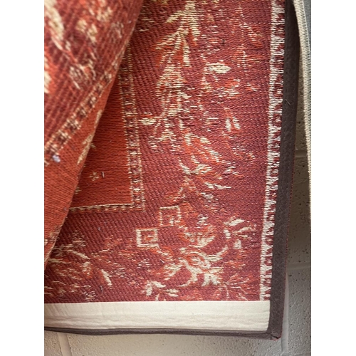 477 - Red pattern rug