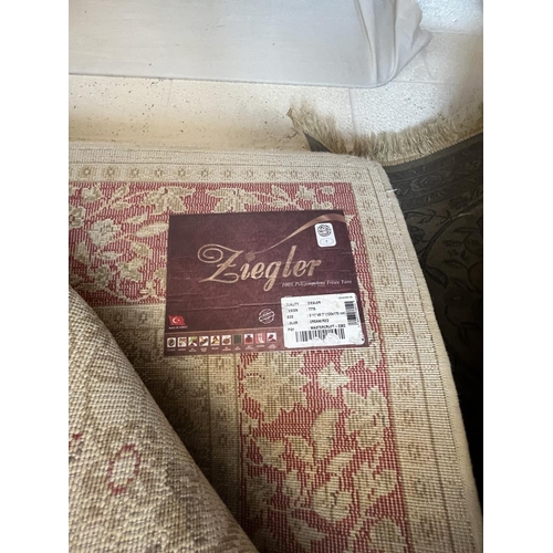 479 - Beige and red pattern rug