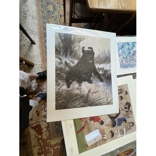 496 - 3 prints by John Trickett - 'Staffordshire Bull Terrier' 'Action Man' and 'The Smoothie' (1 of 2)