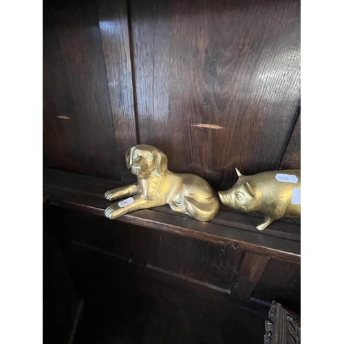 507 - Collection of brass animals etc