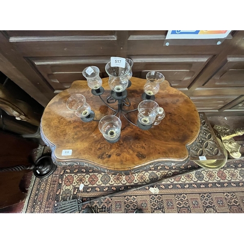 518 - Antique walnut sewing table