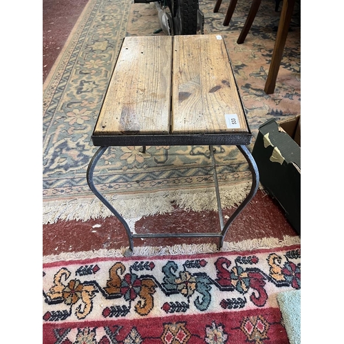 533 - Metal framed rustic stool