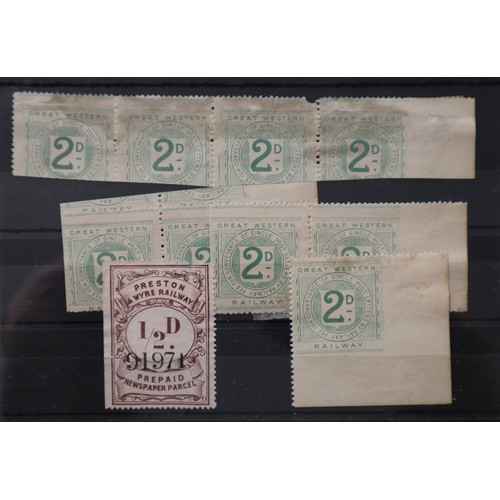 280 - Stamps - Cinderella range on stock cards including fiscals, revenues, exhibition labels, strike post