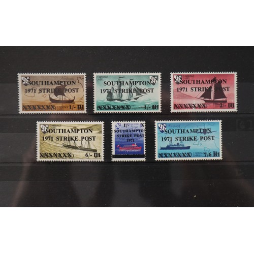 280 - Stamps - Cinderella range on stock cards including fiscals, revenues, exhibition labels, strike post