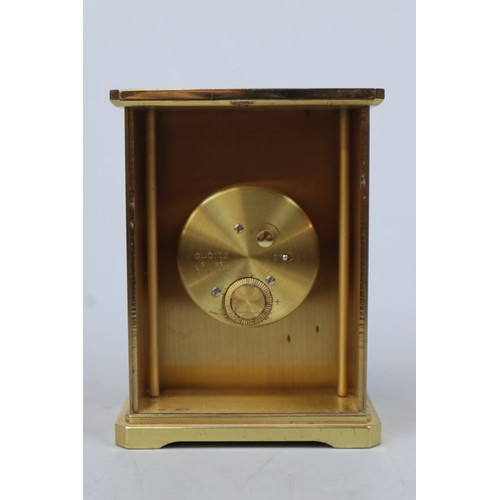 151 - Garrard and Co carriage clock with quartz movement