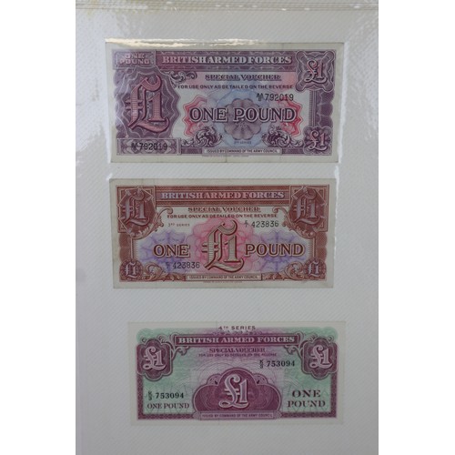 165 - World bank notes to include Romanian, British Armed Forces, Chinese, Rothmans Cambridge collection o... 