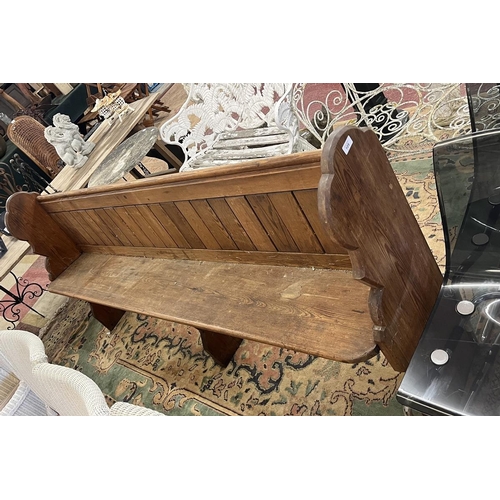 105 - Church pew - Length approx 220cm