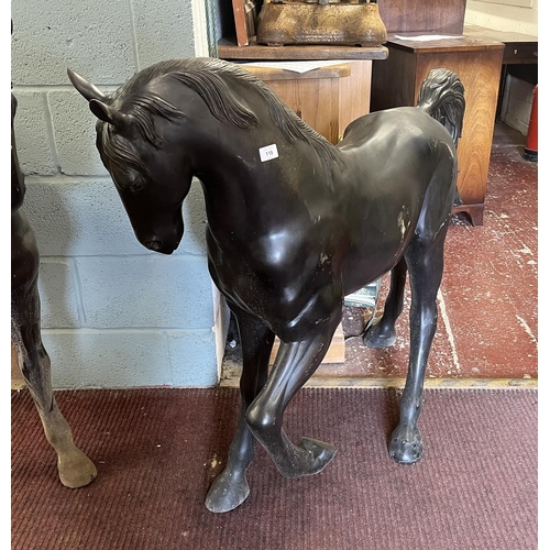 118 - Pair of large bronze horses - Approx height: 109cm