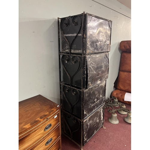 123 - Vintage industrial 4 section cabinet