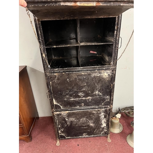 123 - Vintage industrial 4 section cabinet