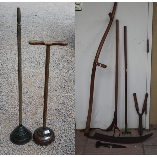 133 - Collection of vintage tools to include scythe