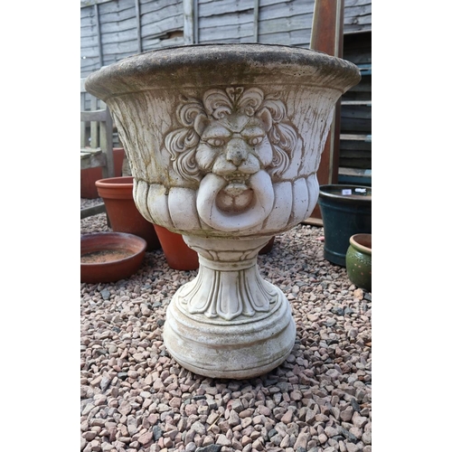 157 - Stone planter - Approx height: 66cm