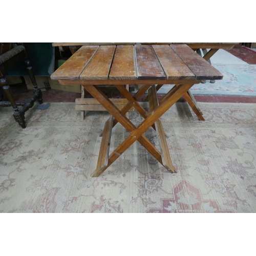 17 - 4 folding pine tables